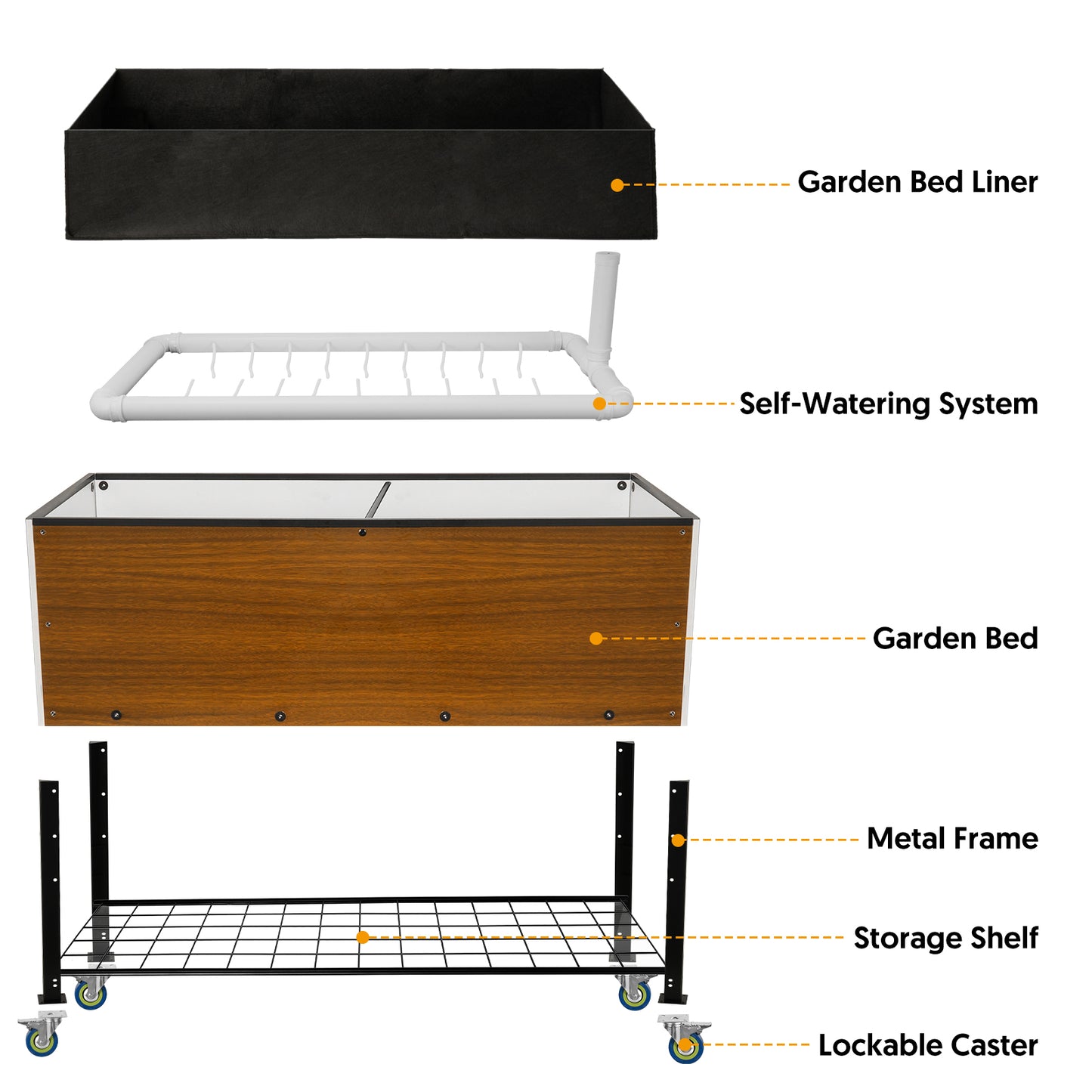 36x16x30 in Elevated Raised Bed